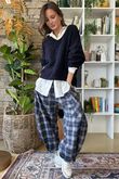 Hygge Boucle Slouch Knit Navy